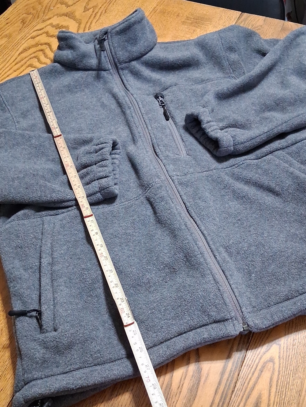 CABELA'S JACKET MENS LARGE Grey Gray OUTDOORS Used Coat Full Zip POLARTEC